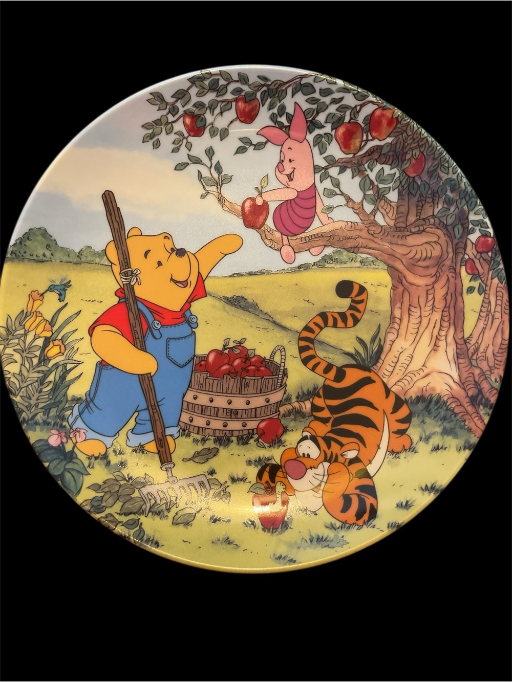 Winnie the Pooh Decorative Collector Plate - “An Apple for You, Winnie the Pooh”